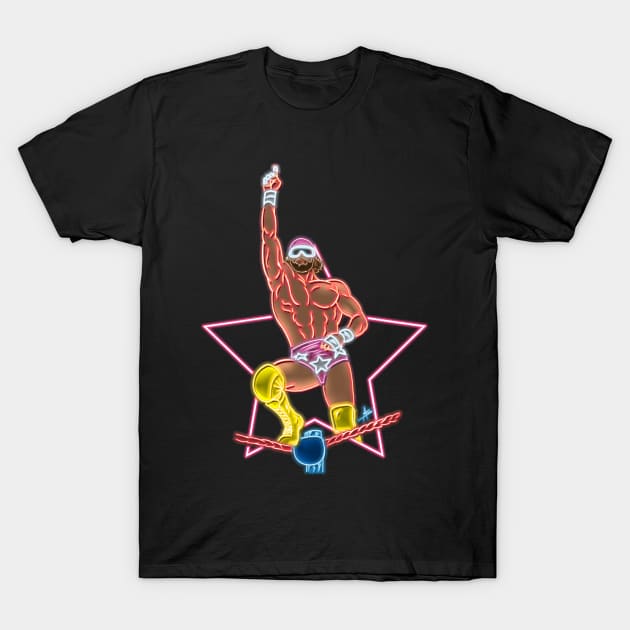 Macho man top rope neon color T-Shirt by AlanSchell76